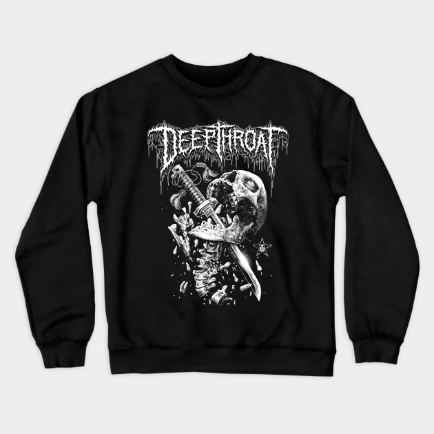 Katana Dirty Skull Crewneck Sweatshirt by Neko Mort